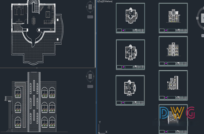 دانلود فایل اتوکد خانه ییلاقی سنتی DWG | Traditional Bungalow CAD DWG برای AutoCAD